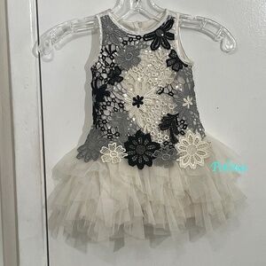 BISCOTTI Girls' Modern Princess Ivory Dress with Asymmetrical Bottom Sizes 18